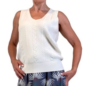Vila Milano | Cream Sweater Vest, Size XL